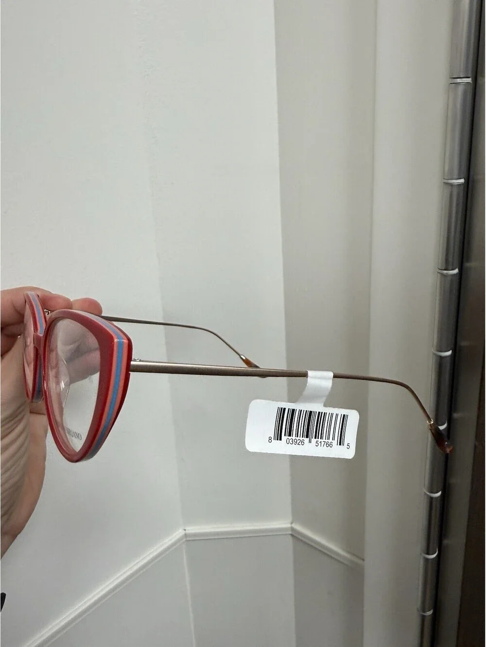 Christian Siriano CS Rosalia Red/Gold Cat Eyed Glasses